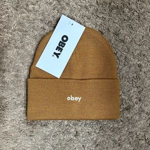 OBEY Beanie “brown sugar” color